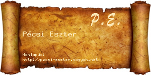 Pécsi Eszter névjegykártya